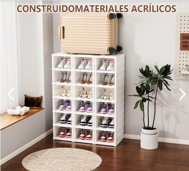 Ordena hasta 12 pares de zapatos — organizador plegable de 6 niveles