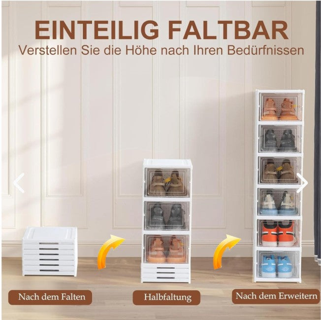 Ordena hasta 12 pares de zapatos — organizador plegable de 6 niveles